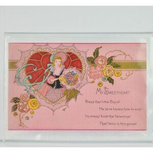 My Sweetheart Vintage Valentine's Day Card Pink